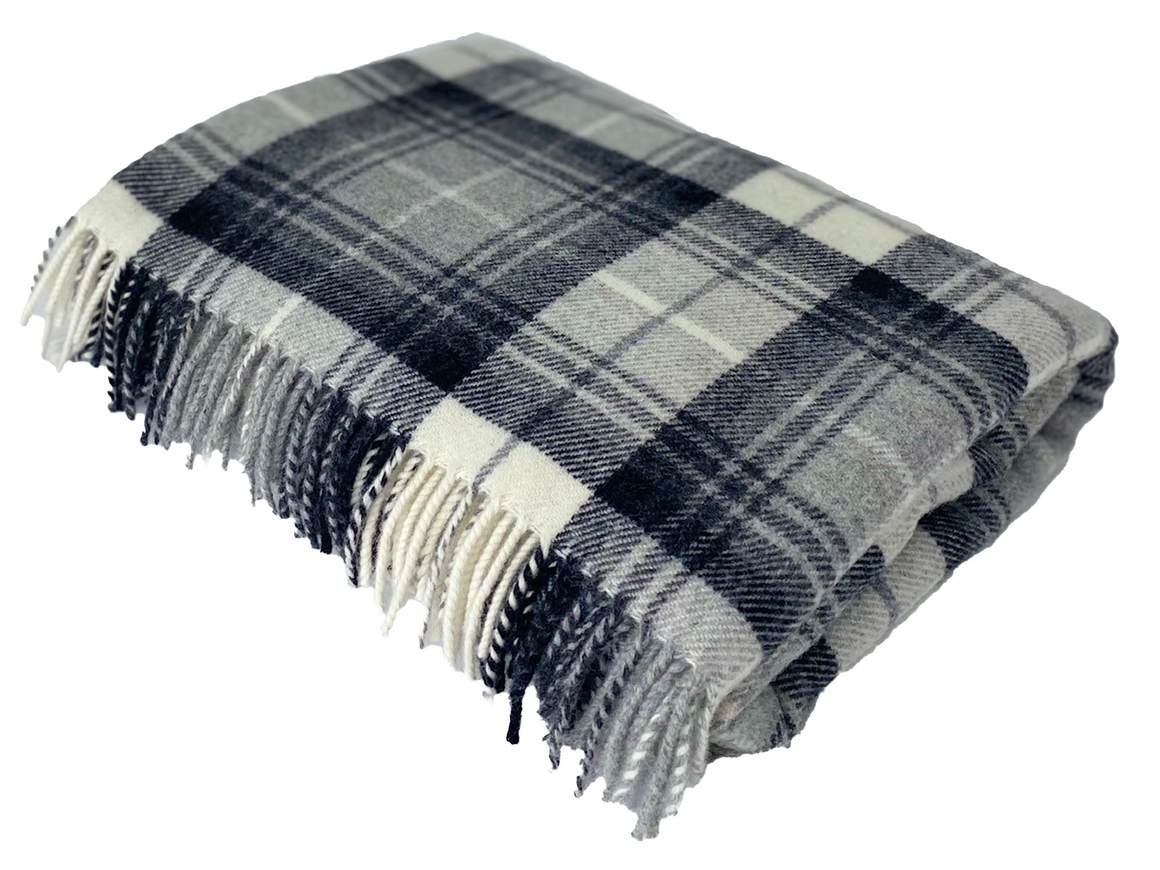 Lindores Slate - Merino Lambswool Throws - Made in Scotland
