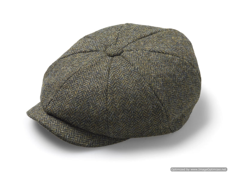 Peaky Cap - Unisex - Bakers Boy Cap / Hat - Forest - Made in England