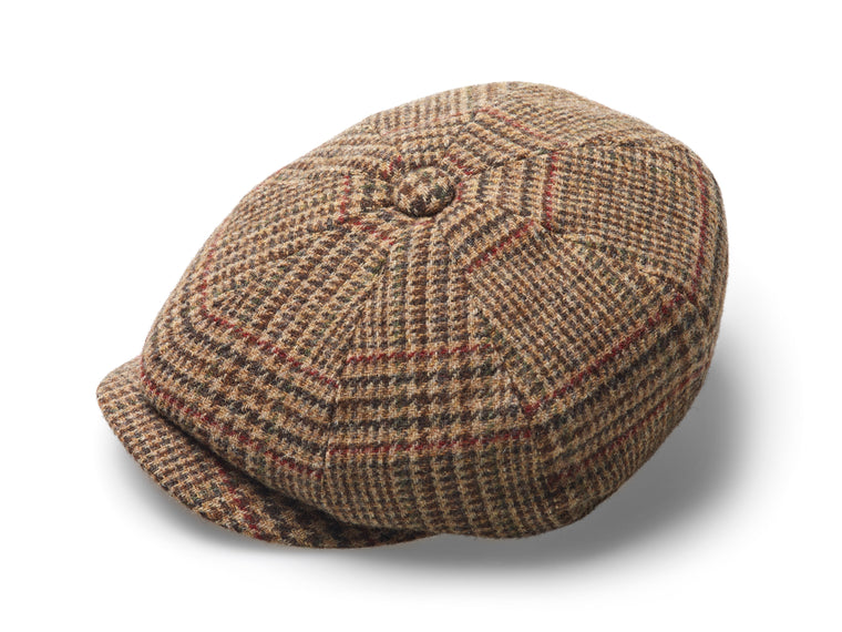 Peaky Cap - Unisex - Bakers Boy Cap / Hat - Prince of Wales, Made in England