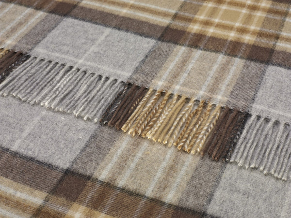 Tartan Plaid- Merino Lambswool Throw Blanket- Clan McKellar