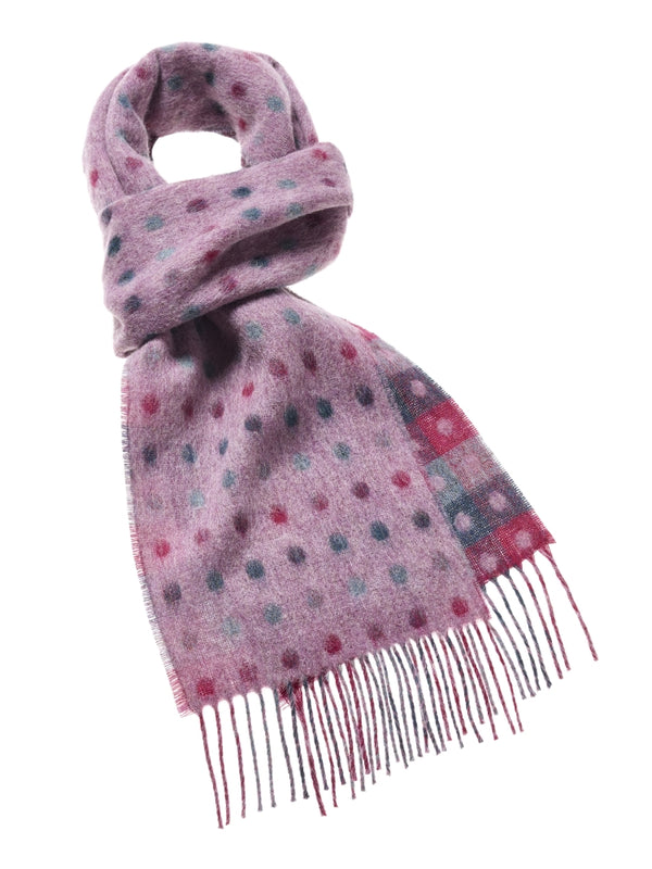 Authentic Rayon Scarf in Lilac, Apricot, Lime and Gray.