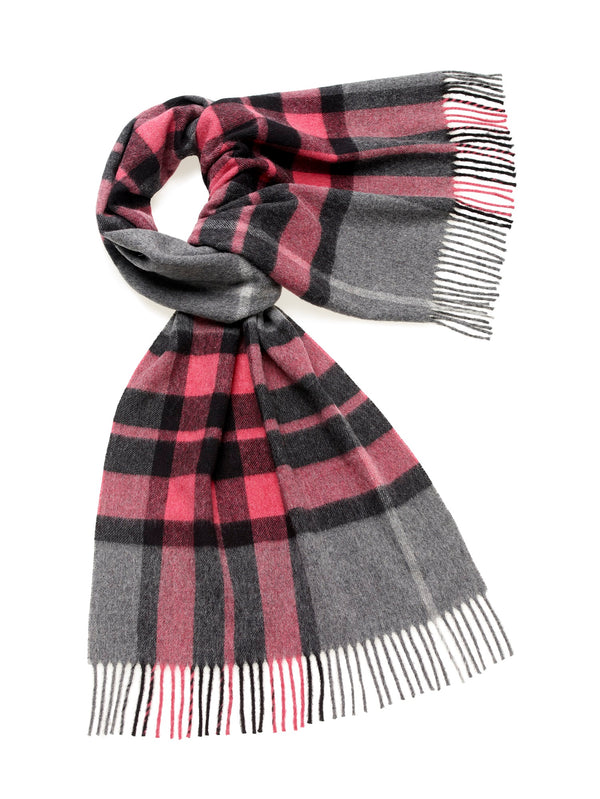 Pink and best sale gray plaid scarf