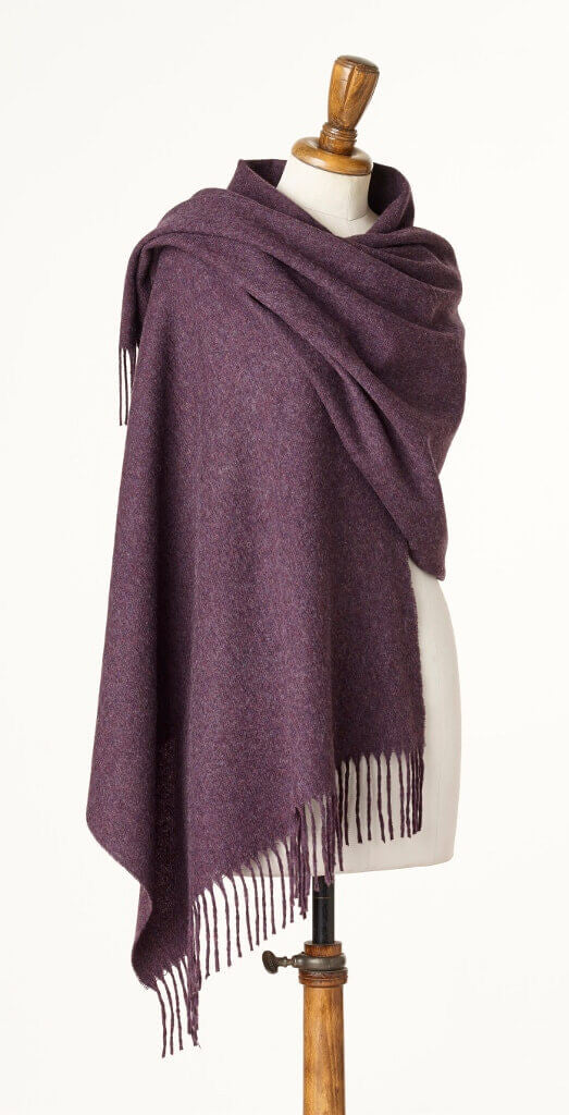 Blanket Scarf - Shawl - Stole - Wrap - Plain Luxury Purple Heather