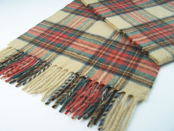 小物 tartan check retro antique vintage scarf Tartan check retro antique vintage scarf
