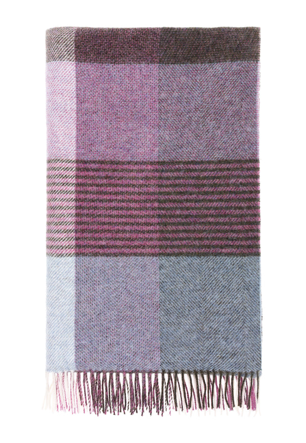 Shetland Pure New Wool - St. Ives 2024 Pink - Throw Blanket - Bronte by Moon