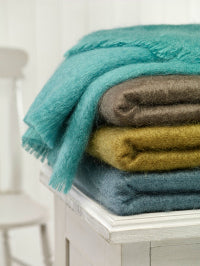 Mohair throws green
