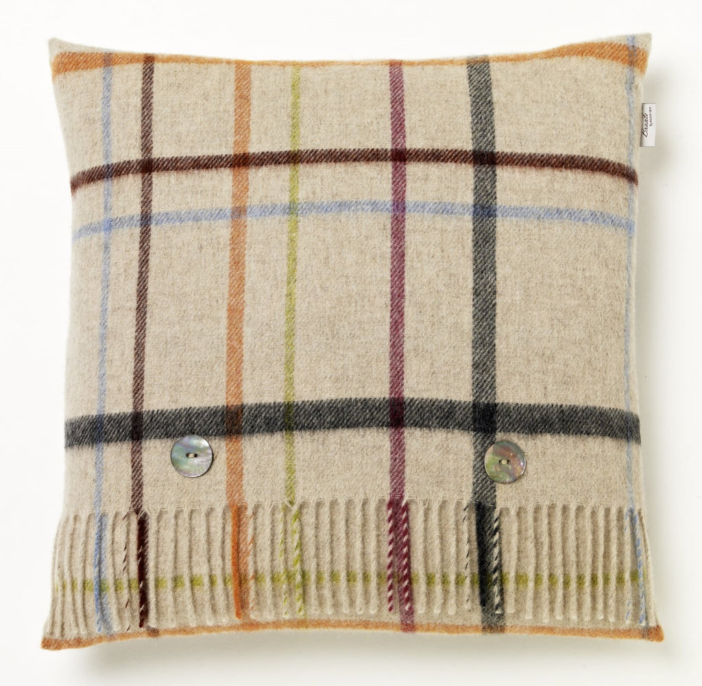 Merino Lambswool - VAR Windowpane Beige/Multi- Pillow