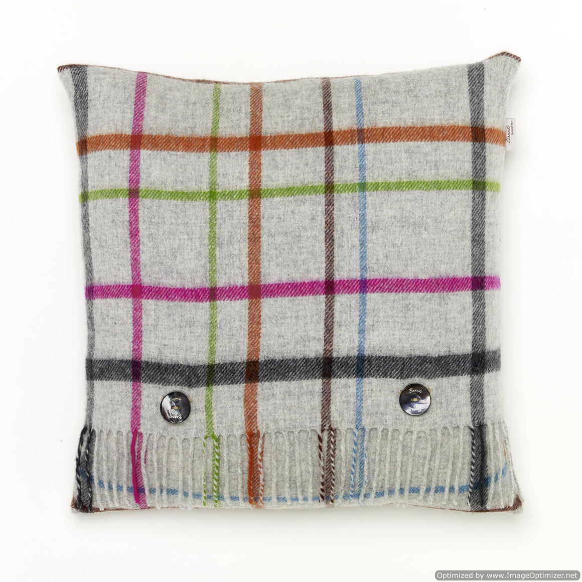 Merino Lambswool - VAR Windowpane Gray/Multi- Pillow
