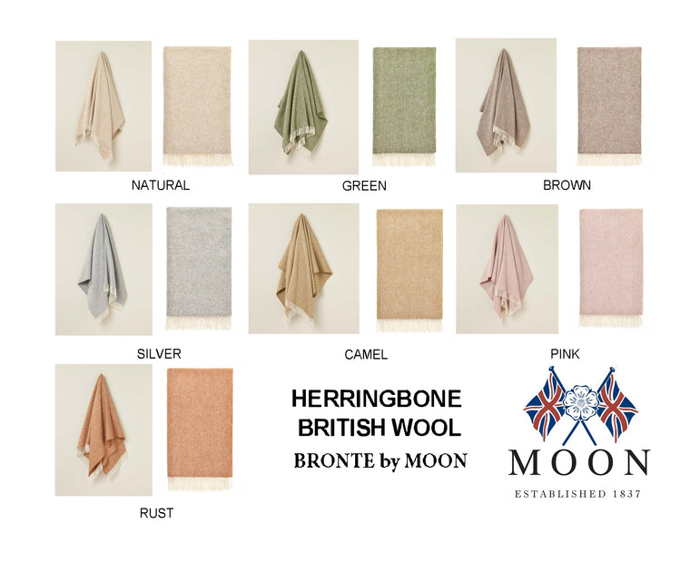 Herringbone Throw/Picnic Blankets - 100% British Wool - Made in England