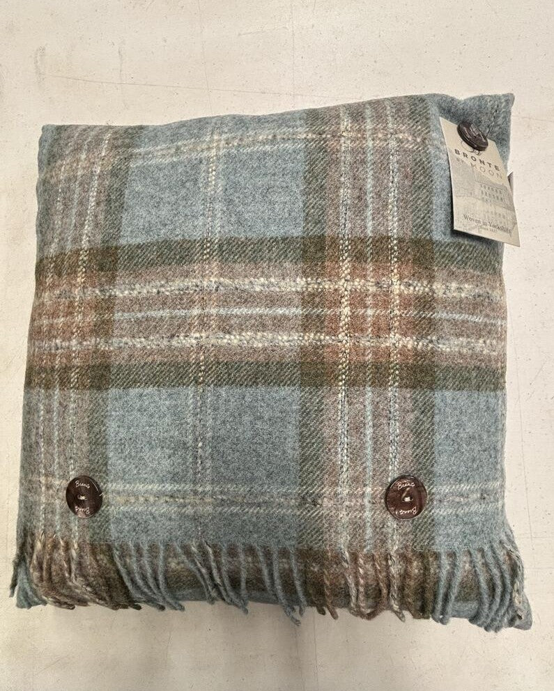 National Trust Montecute Aqua Pillow - Feather Filled - Bronte Moon