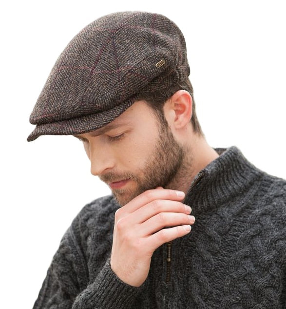 Men's Flat Caps, Tweed Flat Caps Made in Ireland, Kerry Cap,  Bronte Moon