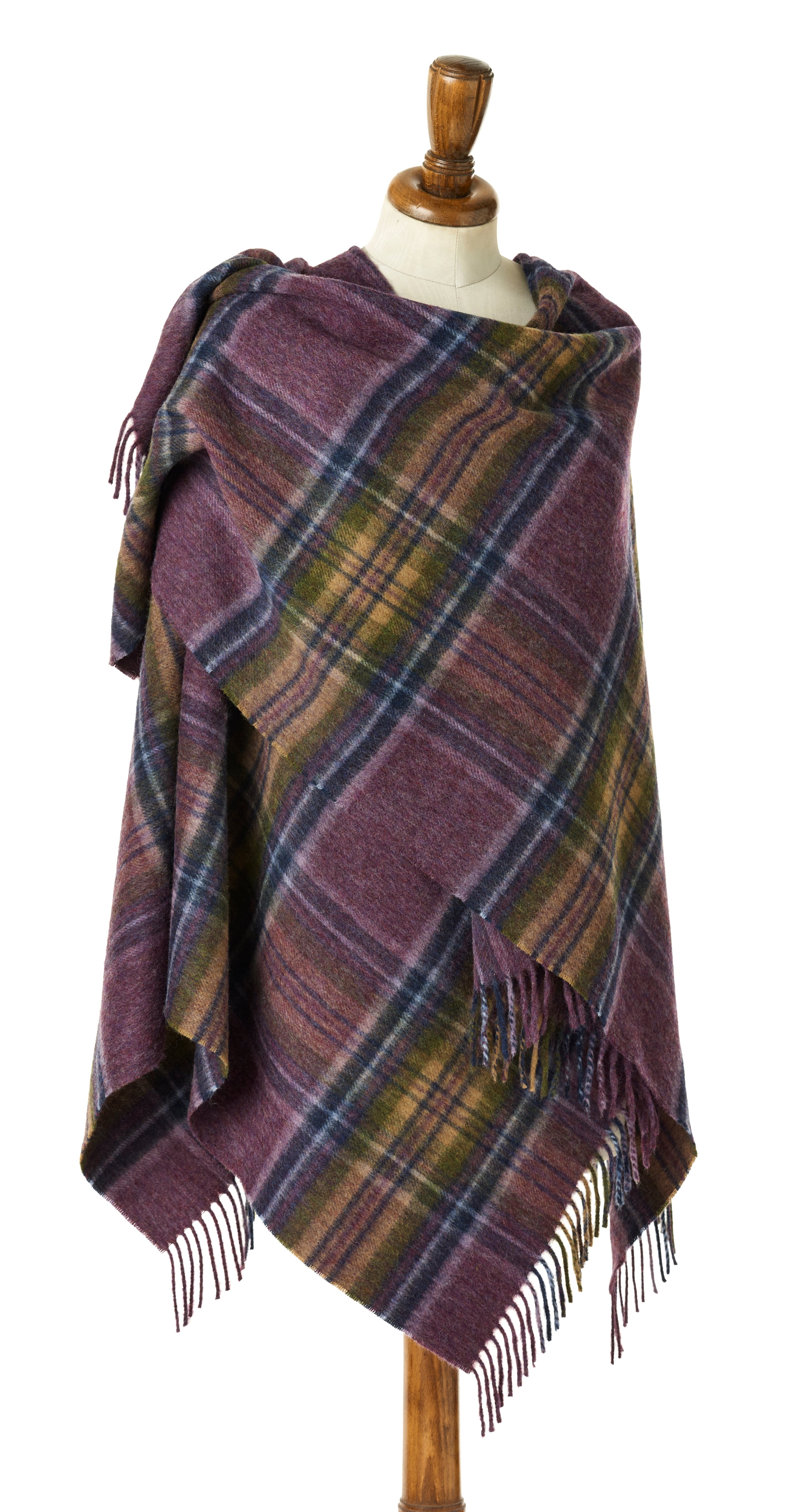 Bronte Ruana Bronte by Moon Ruana - Merino Lambswool - Heather Stewart Tartan