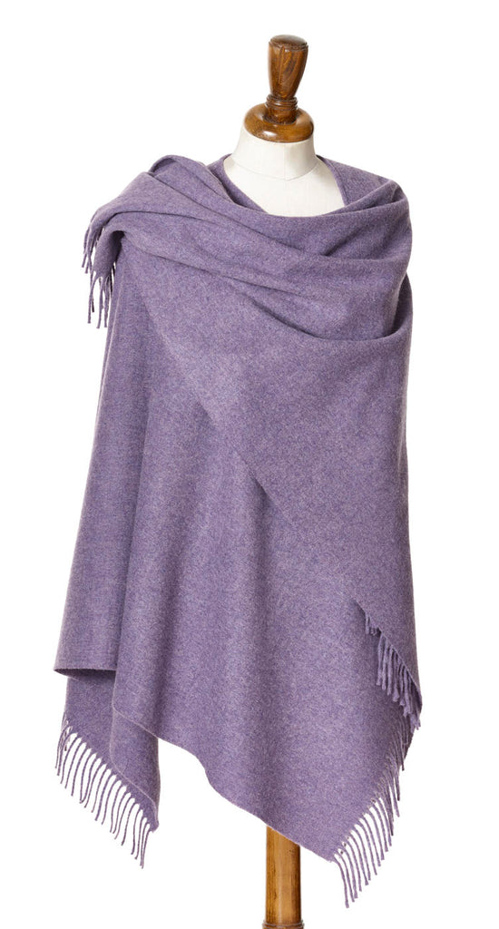 Bronte by Moon Ruana - Merino Lambswool - Plain - Lavender