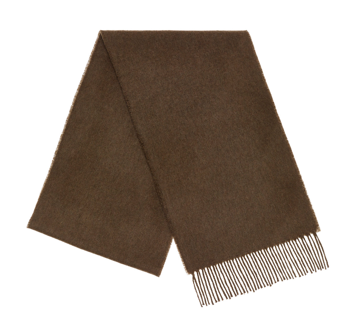 Luxury Plain Army Green Merino Lambswool Scarf