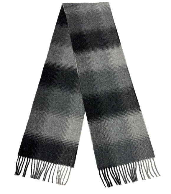 Thorne Gray/Charcoal Scarf, Merino Lambswool, Made in England