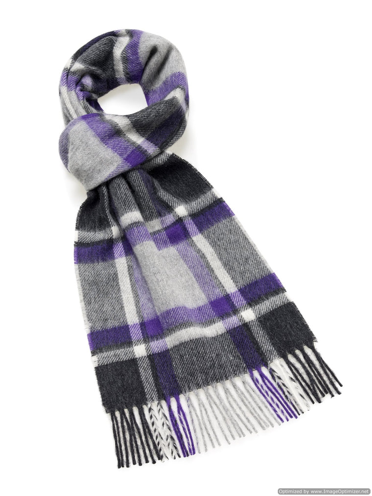 Parceval Gray Scarf - Merino Lambswool - Made in England