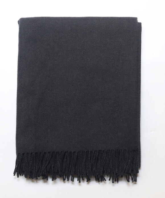 Remony Herringbone Slate / Charcoal, Merino Lambswool, Made in Scotland