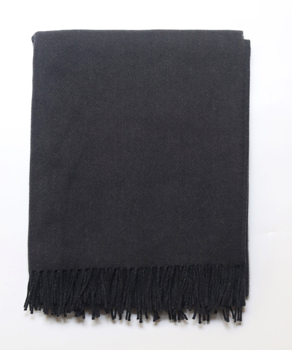 Remony Herringbone Slate / Charcoal, Merino Lambswool, Made in Scotland