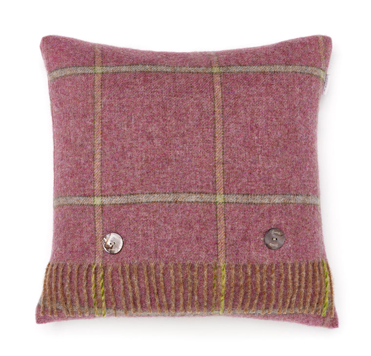 Shetland Quality - Pure New Wool - Pillow - Kingham - Heather