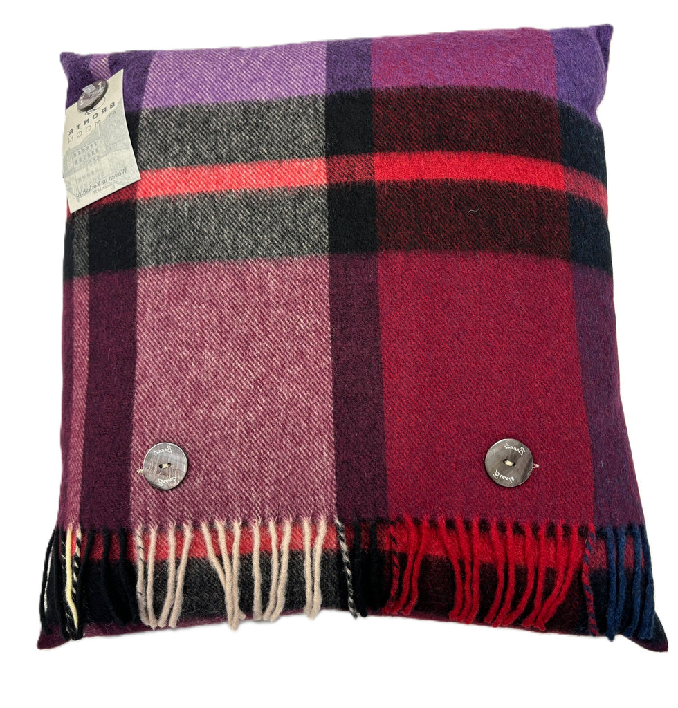 Merino Lambswool Throw Pillow - Madison Teal - Made in England,