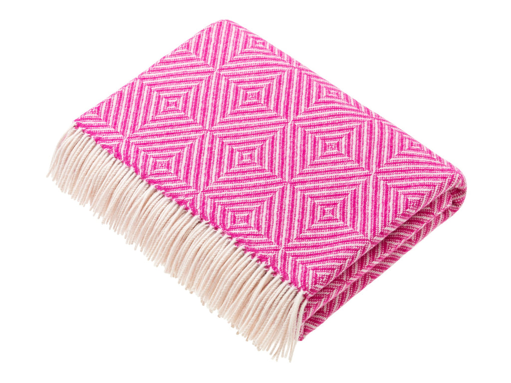 Bright Diamond Merino Lambswool Throw - Made in England