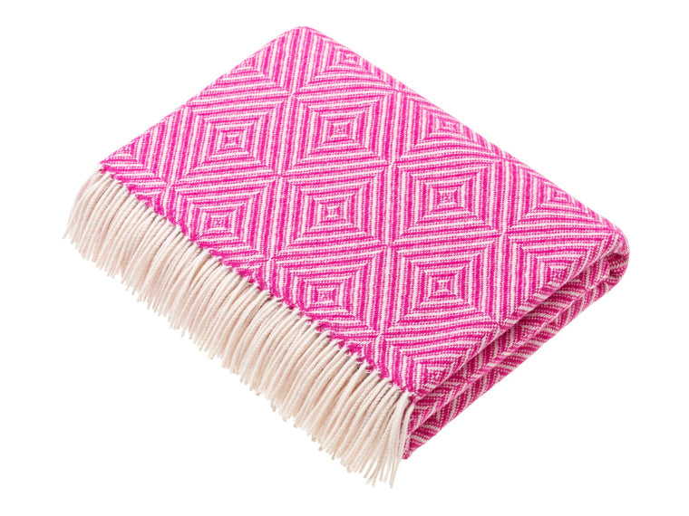 Bright Diamond Merino Lambswool Throw - Made in England