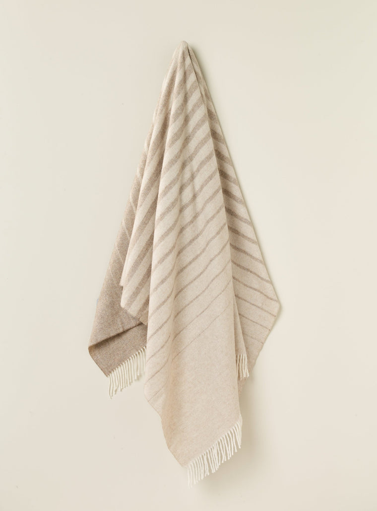 Albion Natural - Merino Lambswool Throw Blanket - Made in England