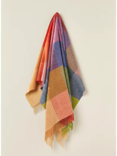 Harland Sunset - Merino Lambswool Throw - Made in England