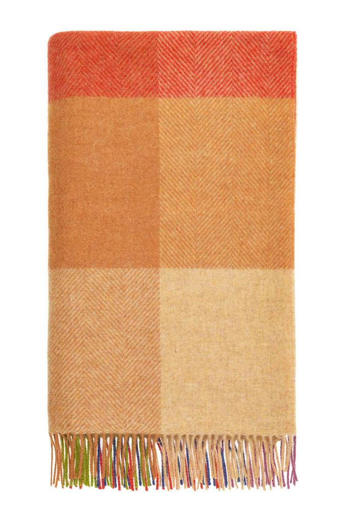 Harland Sunset - Merino Lambswool Throw - Made in England