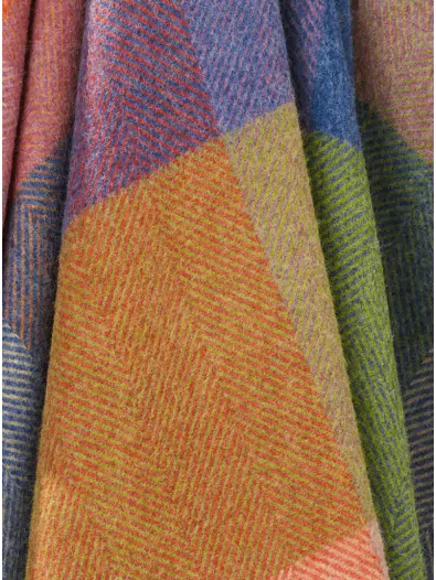 Harland Sunset - Merino Lambswool Throw - Made in England
