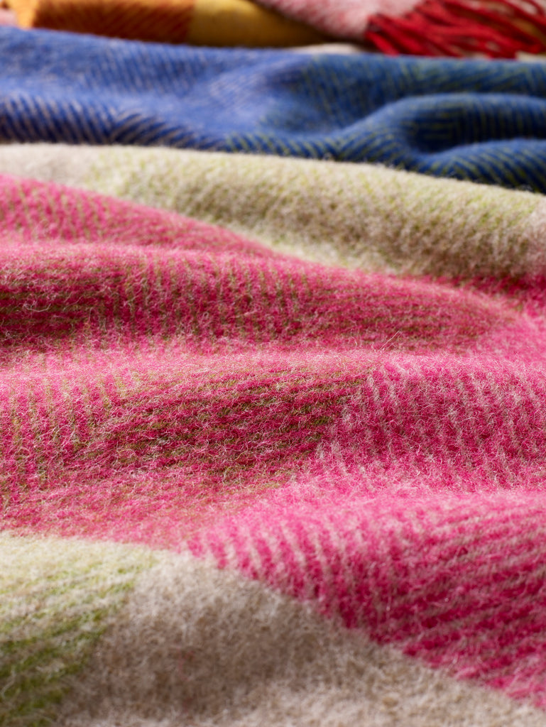 Shetland Pure New Wool - Harland Multi - Throw Blanket - Bronte by Moon