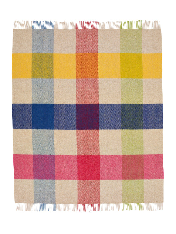 Harland Multi - Merino Lambswool Throw - Made in England