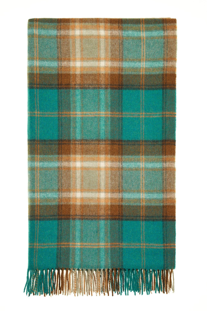 Winterton Jade Throw - Merino Lambswool - Made in England