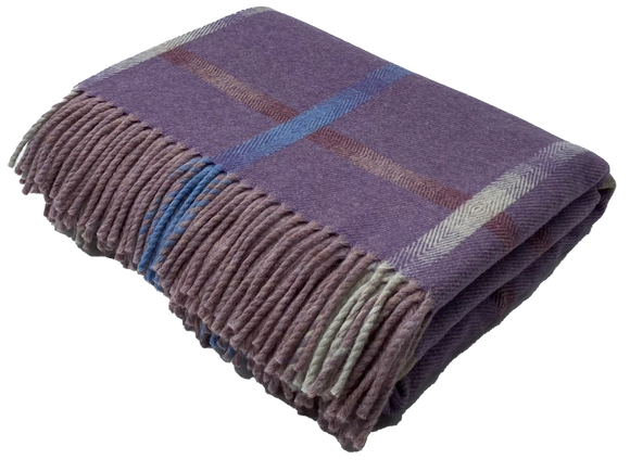 Maree Amethyst - Merino Lambswool Throws - Made in Scotland