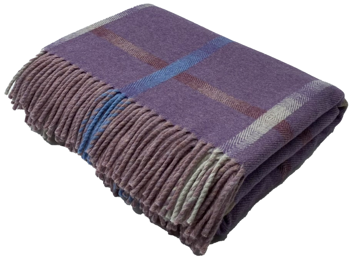 Maree Amethyst - Merino Lambswool Throws - Made in Scotland