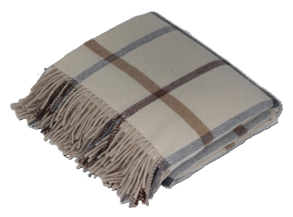 Milton Pebble - Merino Lambswool Throw - Made in Scotland