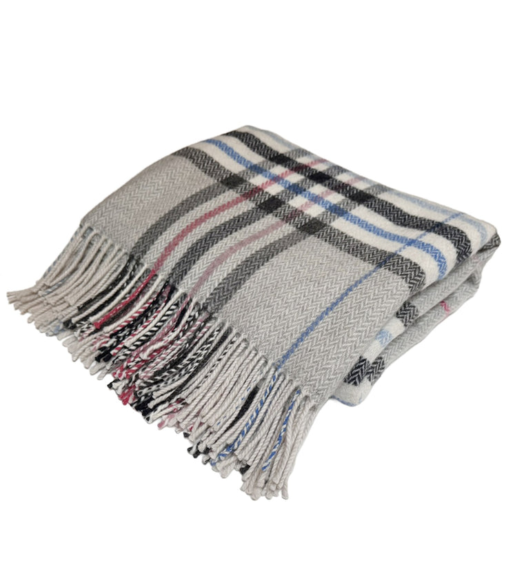 Moraig Pewter - Merino Lambswool Throws - Made in Scotland