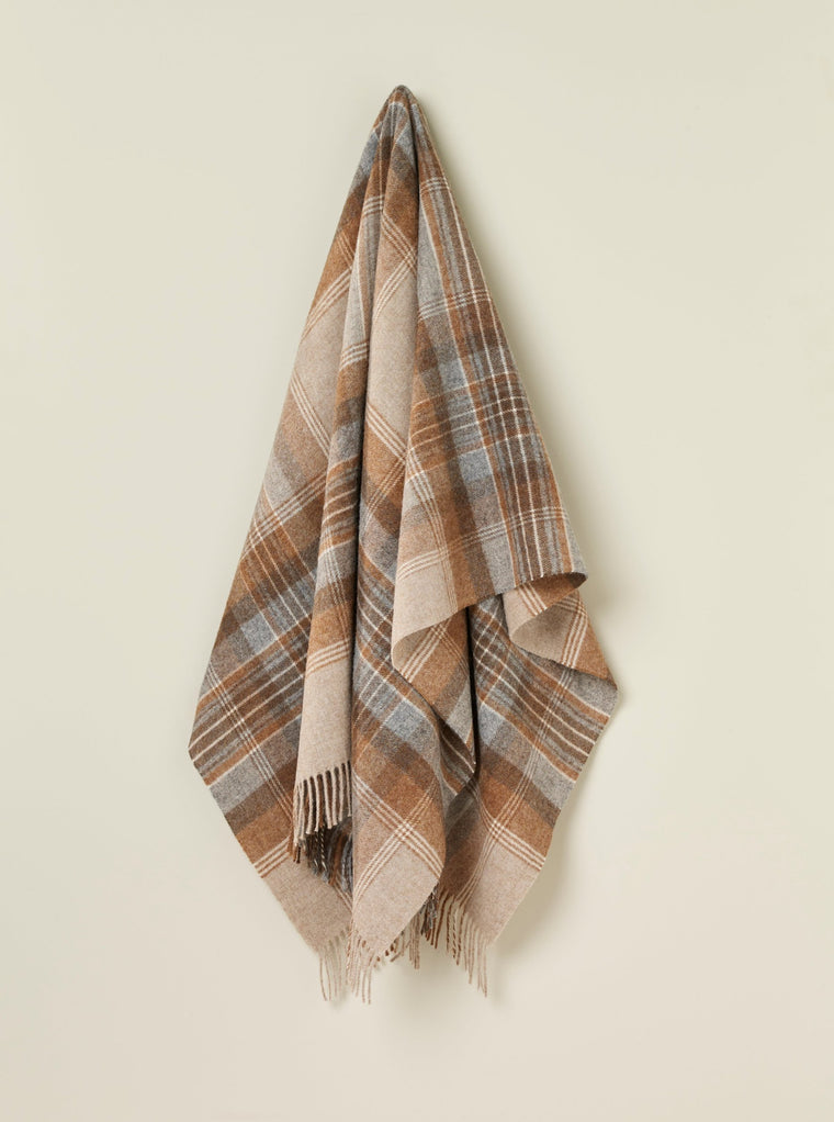 Kintyre Natural - Shetland Quality Throw - Made in England