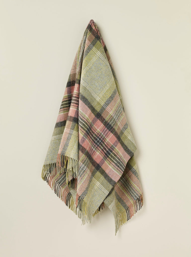 Kintyre Green - Shetland Quality Throw - Made in England