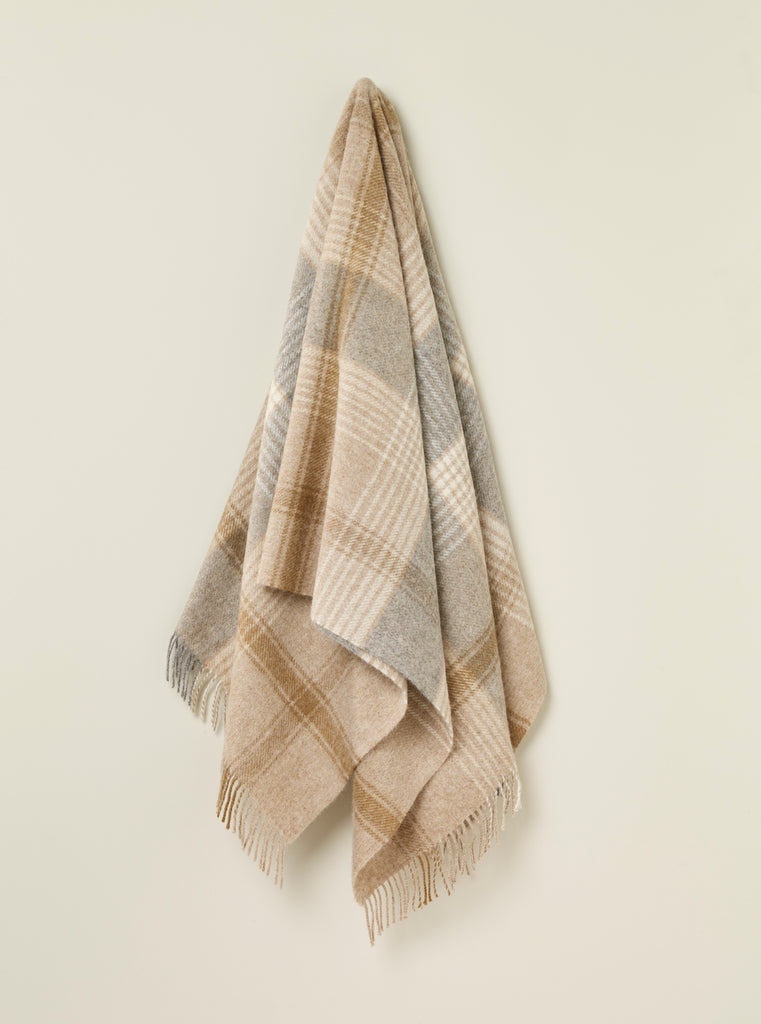 Classic Check Collection - 100% British Wool Throw - Made in England