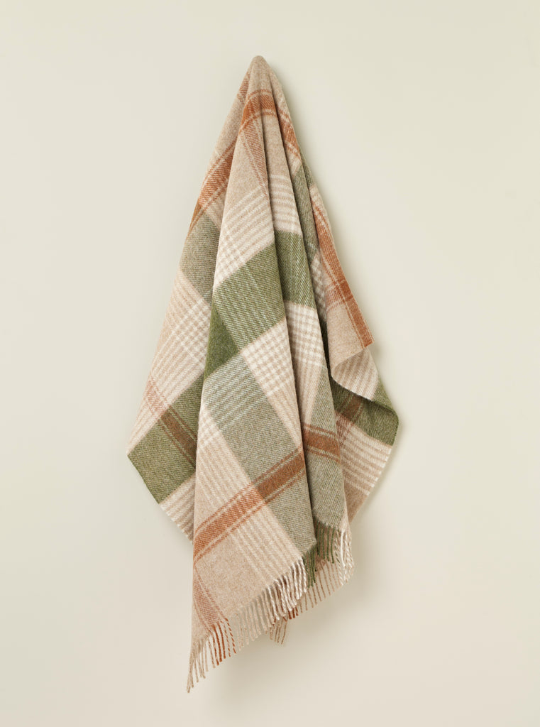 Classic Check Collection - 100% British Wool Throw - Made in England