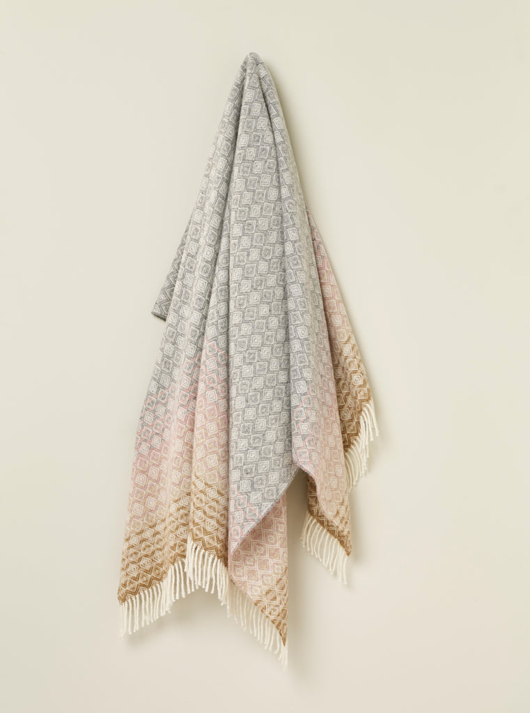 Ombre Diamond Collection - 100% British Wool Throw - Made in England