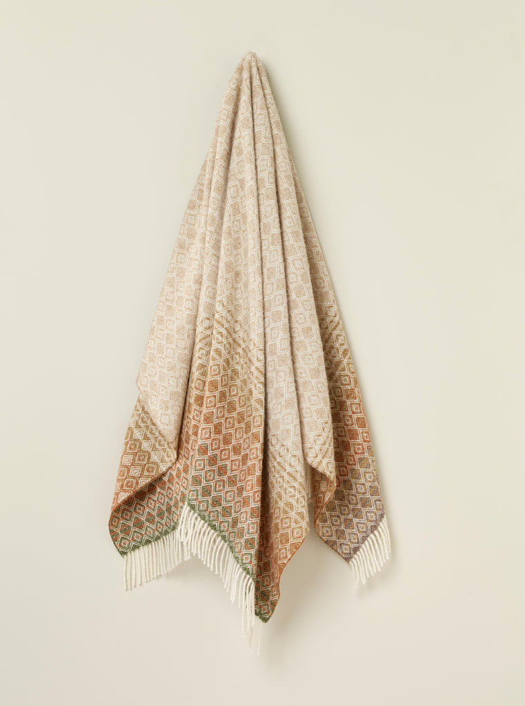 Ombre Diamond Collection - 100% British Wool Throw - Made in England