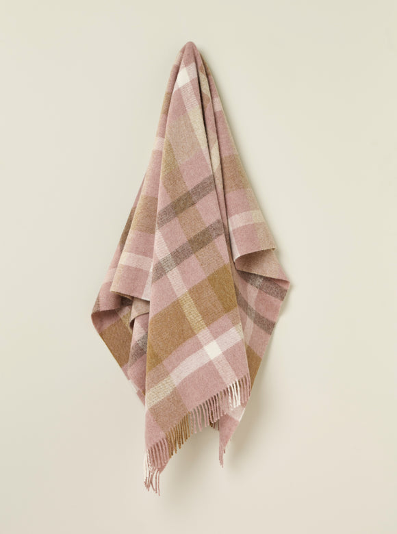 Contemporary Check Collection - 100% British Wool Throw - Made in England