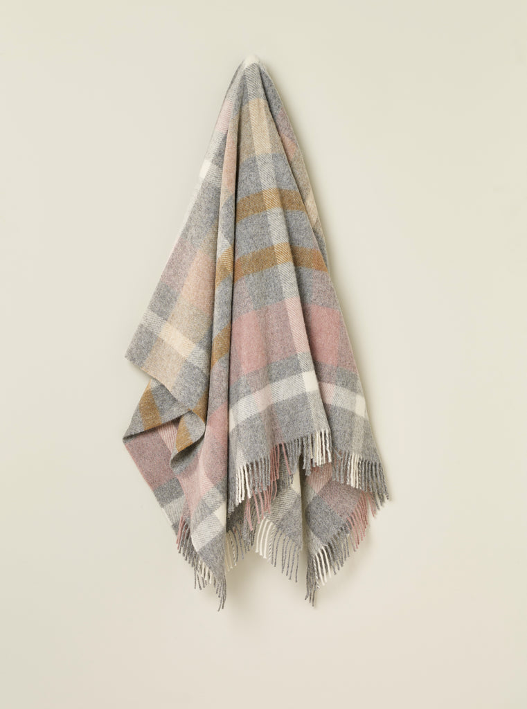 Contemporary Check Collection - 100% British Wool Throw - Made in England