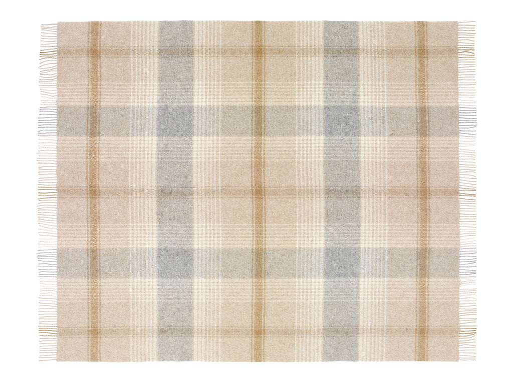 Classic Check Collection - 100% British Wool Throw - Made in England