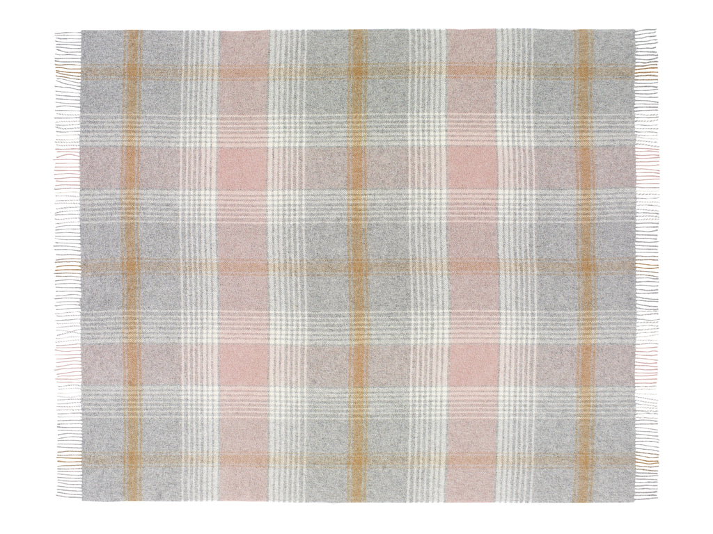 Classic Check Collection - 100% British Wool Throw - Made in England