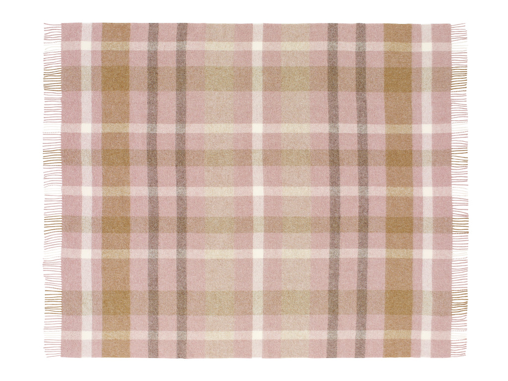 Contemporary Check Collection - 100% British Wool Throw - Made in England