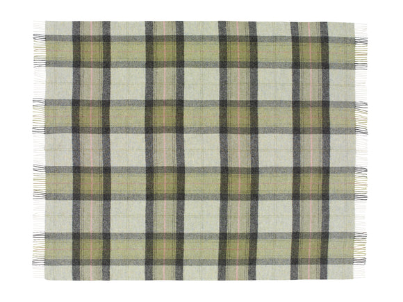 Skye Green - Shetland Quality Throw - Made in England