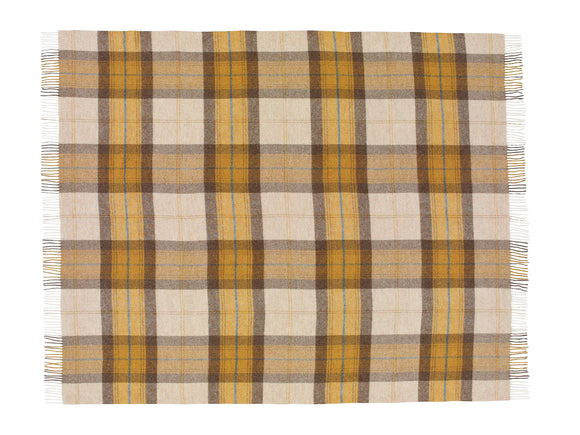 Skye Gold - Shetland Quality Throw - Made in England